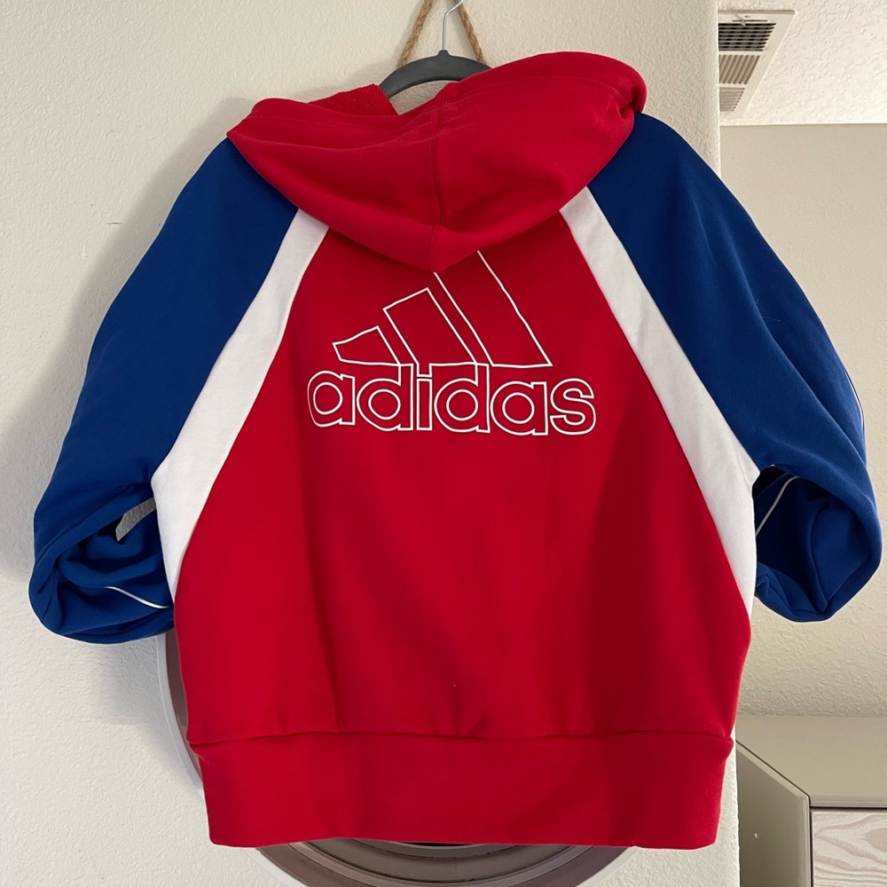 Adidas Track Jacket Zip Up Hoodie.